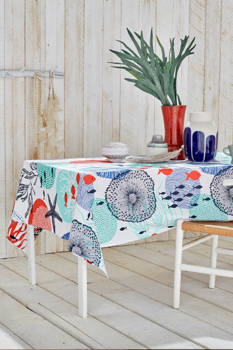 Nautique - Nappe en coton...